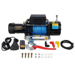 Electric Winch 20000 lb 24V with Synthetic Rope & Wireless Control