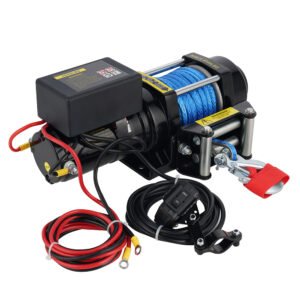 Electric Winch 4500 lb 12V with Synthetic Rope & Wireless Control